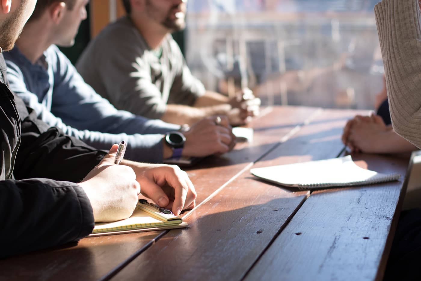 Fintech team in a training and planning session